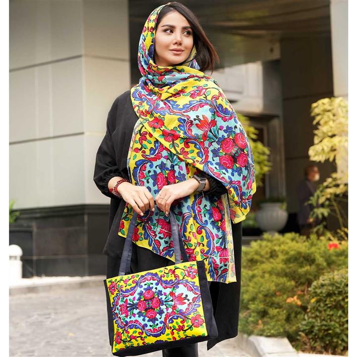 ست کیف و شال زنانه بهار کد ۱۵ Bahar Women Bag and Shawl Set Code 15